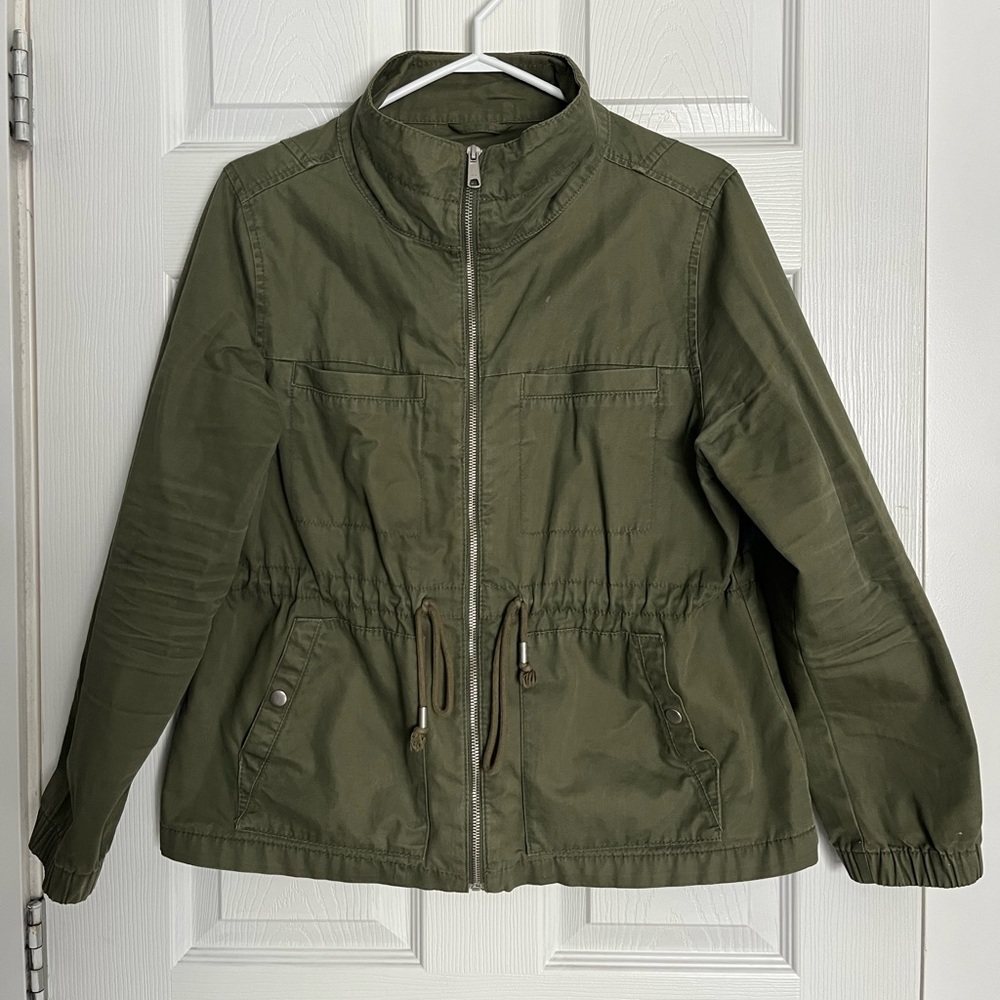 Old Navy Utility Jacket | Olive Green | Size L Petite